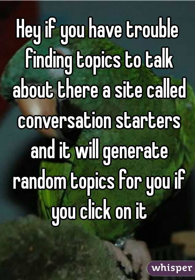 Get Random topics of conversation For Free