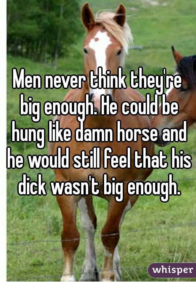 Men hung like a horse