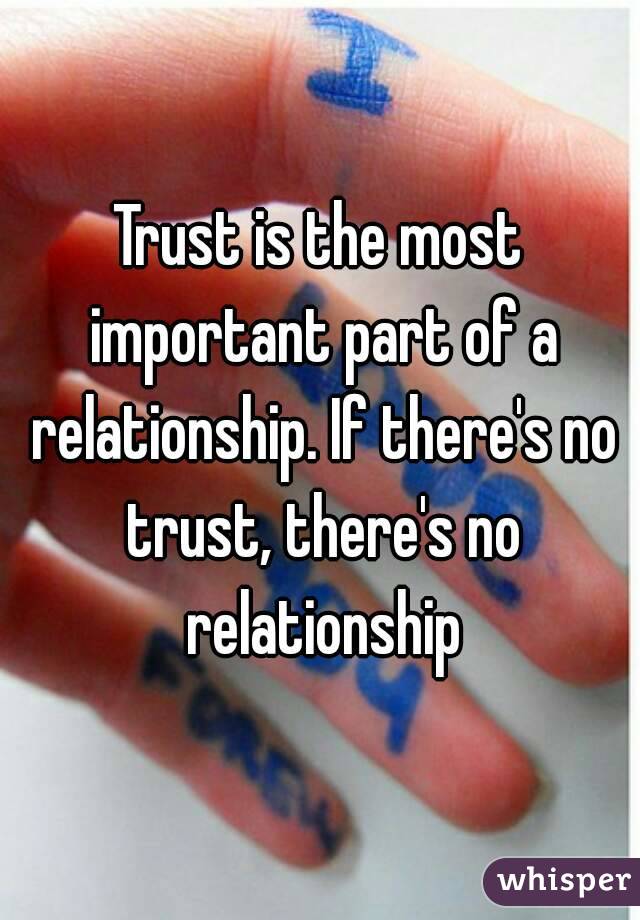 Is a in relationship when there no trust Relationships With