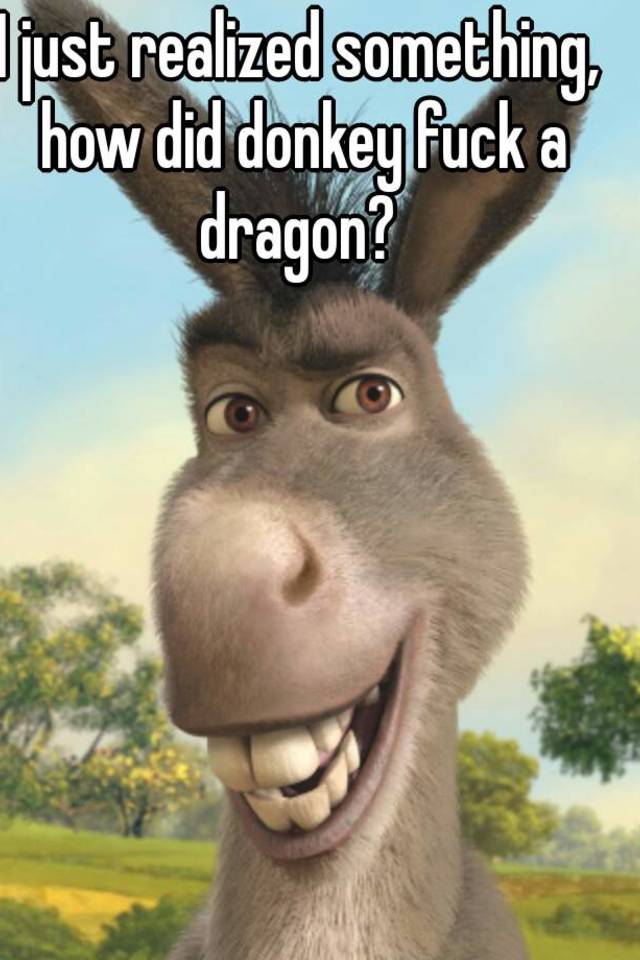 I Just Realized Something How Did Donkey Fuck A Dragon