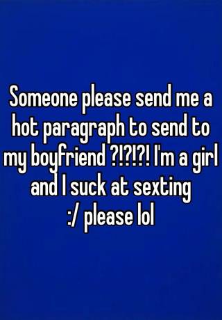Sexting paragraph examples