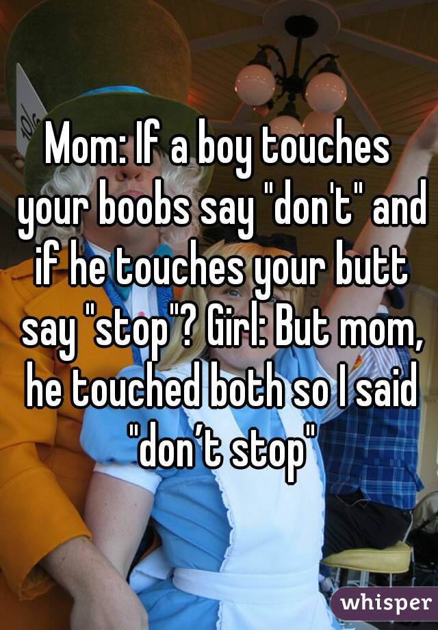 Touching girls butt