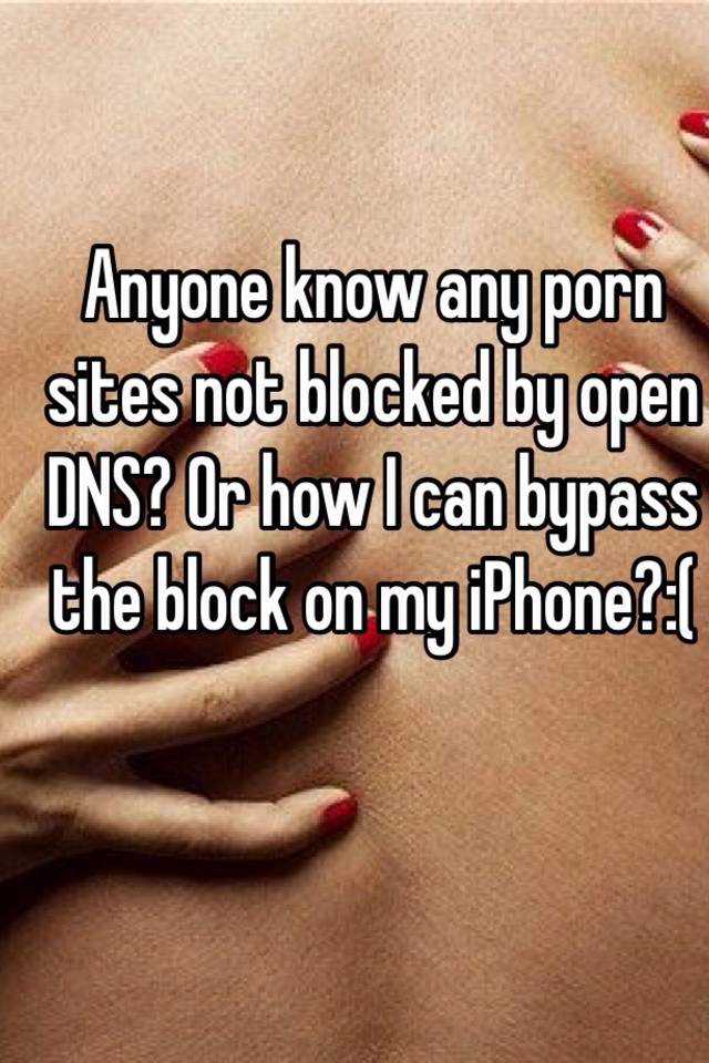 Blocked - Anyone know any porn sites not blocked by open DNS? Or how I ...