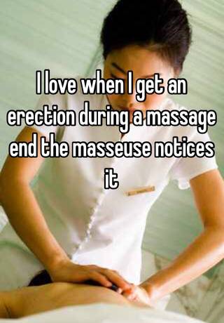 What if you get an erection during a massage.