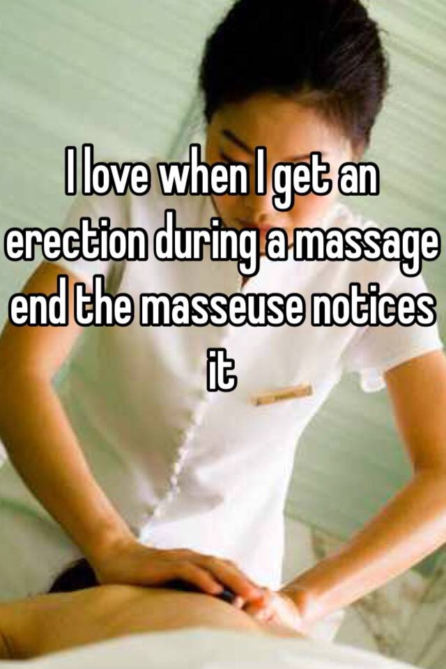 What if you get an erection during a massage
