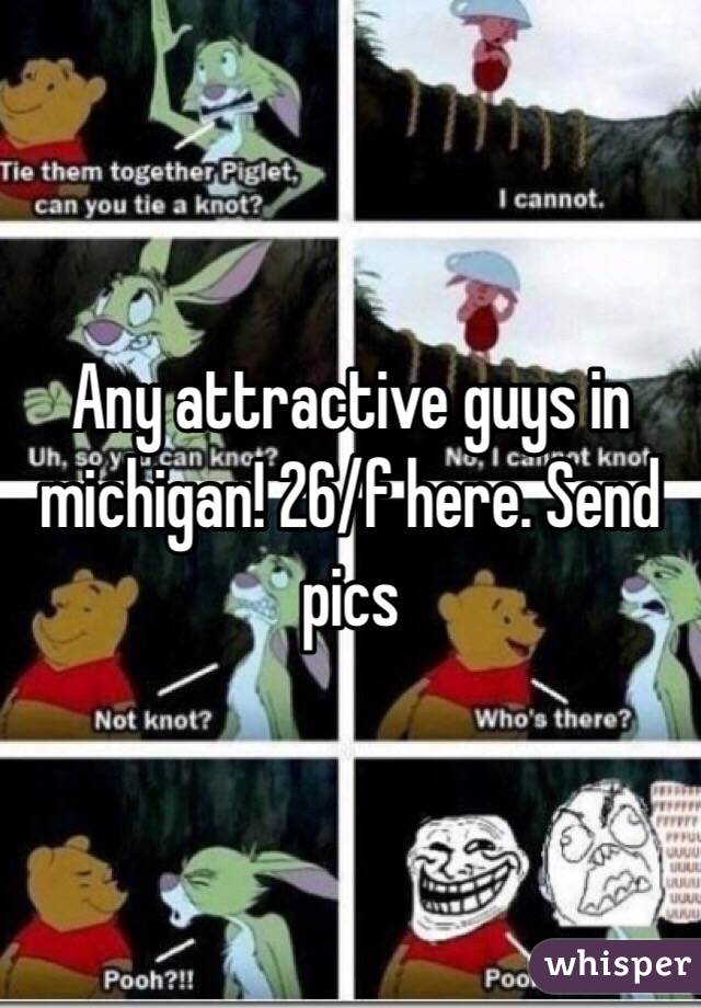 Any attractive guys in michigan! 26/f here. Send pics 