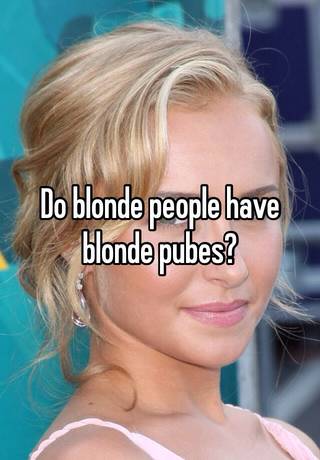 Hair of blondes color pubic Does a