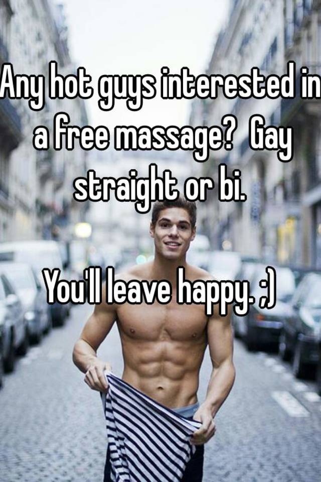 hot gay massage straight guy