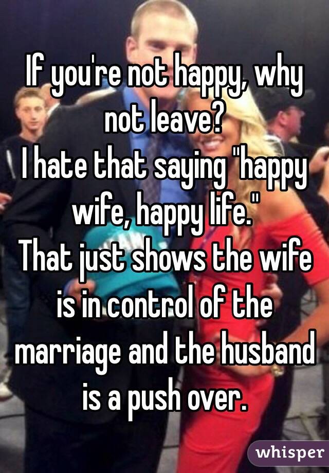 Not happy with husband wife Wife Is