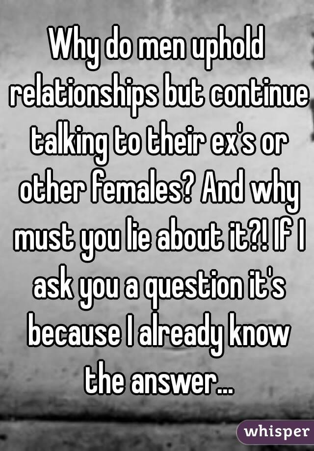 Why do men lie in relationships