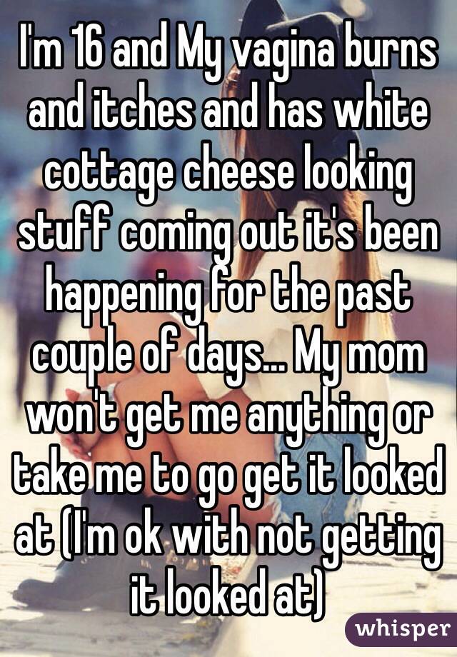 I M 16 And My Vagina Burns And Itches And Has White Cottage Cheese
