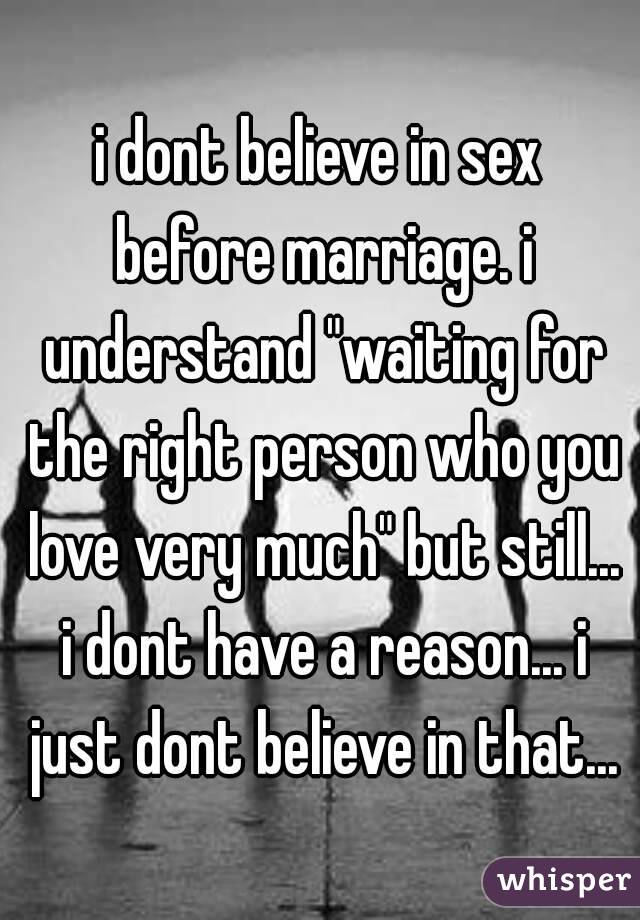 Right before is sex marriage Is Premarital