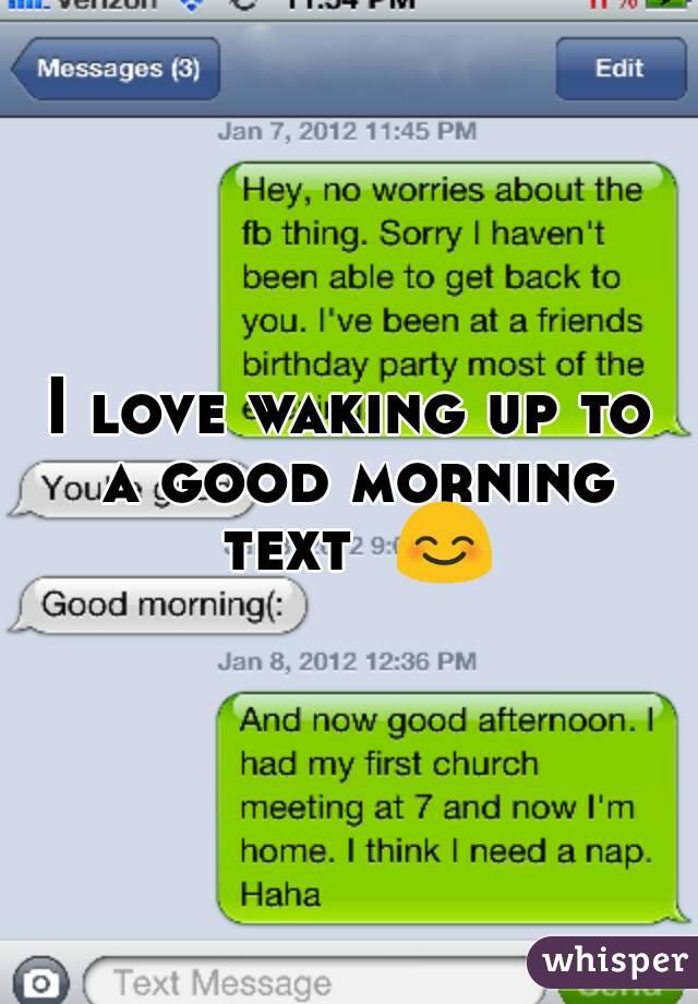 To good morning text reply 110 Sweet