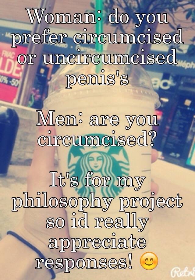 Prefer uncircumcised women What do