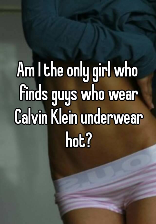 girl wearing calvin klein underwear