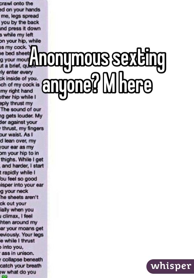 Anonymous sexting site