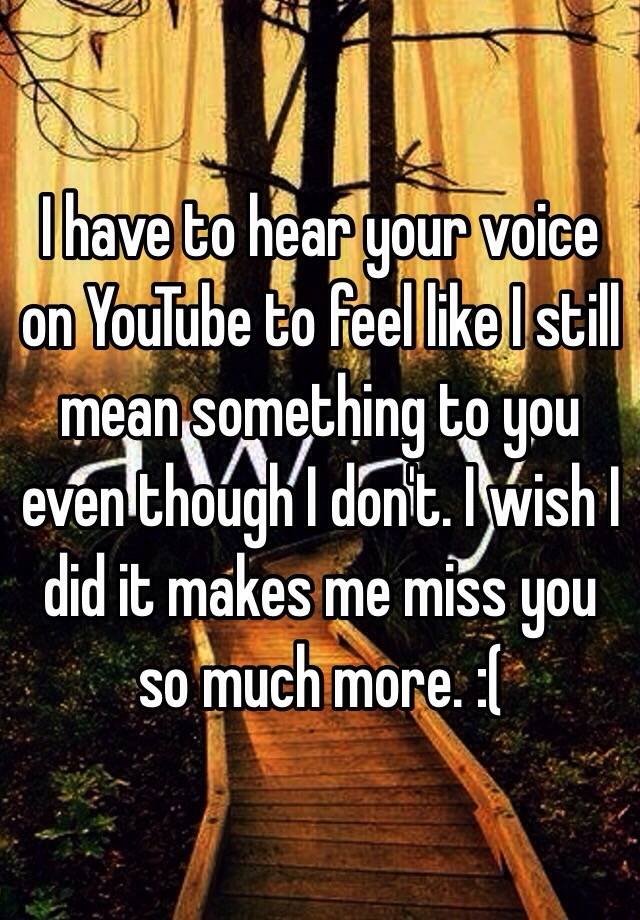 youtube i can hear your voice