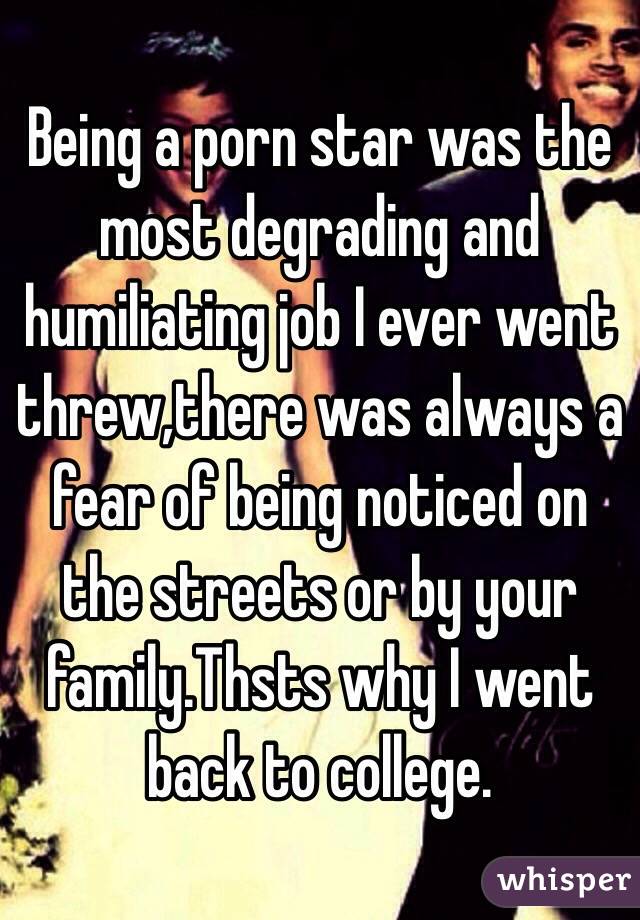 Porn Degrading Caption - Being a porn star was the most degrading and humiliating job ...