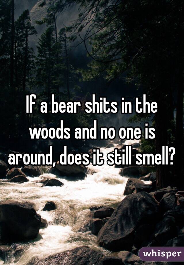 Does in shit like the a bear woods sayings Does a