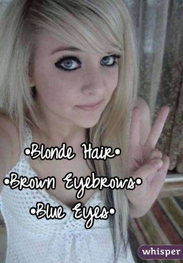 Blonde Hair Brown Eyebrows Blue Eyes