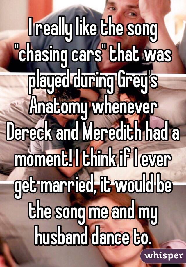 chasing cars song from greysanatomy