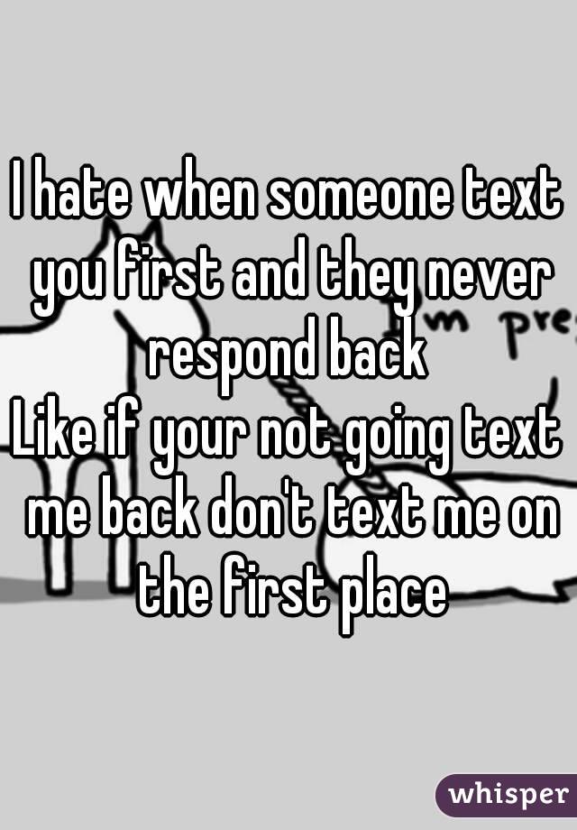 Why people dont text back