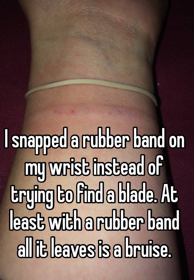 rubber band snapping