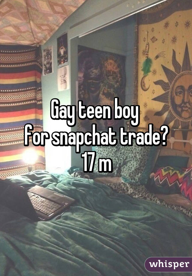 Gay Teen Boy For Snapchat Trade 17 M