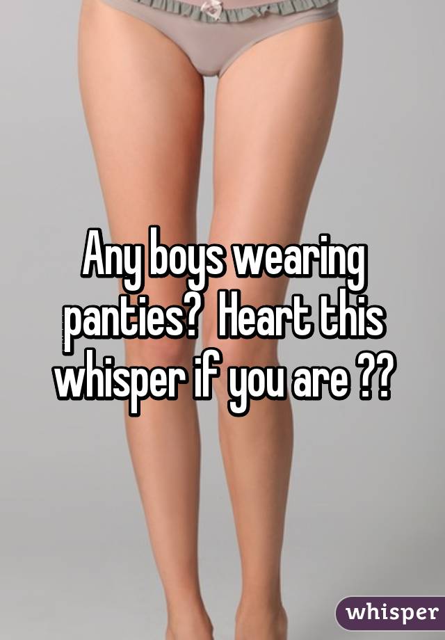 boys wearing panties