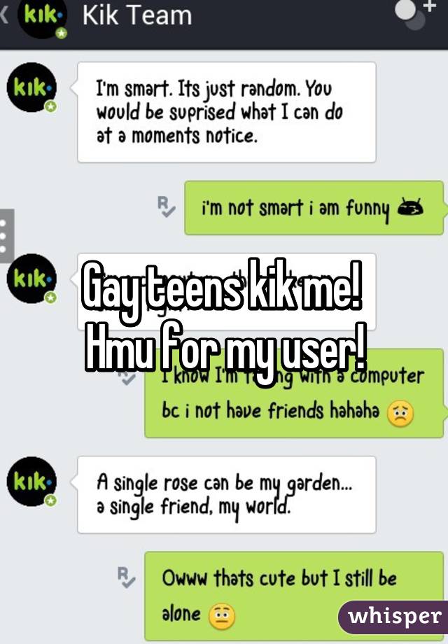 Single teens on kik