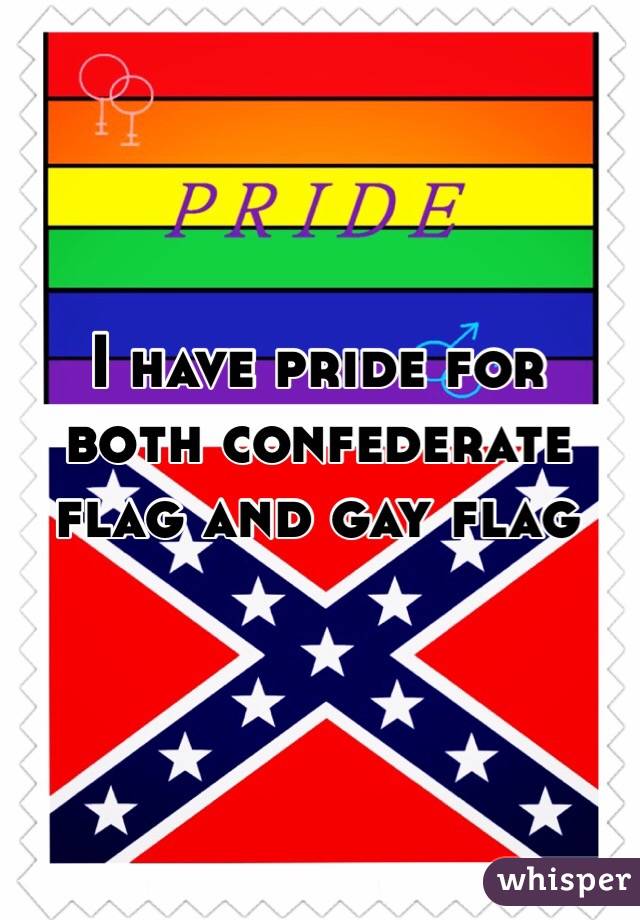 I Have Pride For Both Confederate Flag And Gay Flag 