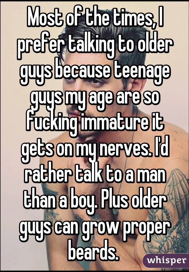 how to talk to older guys