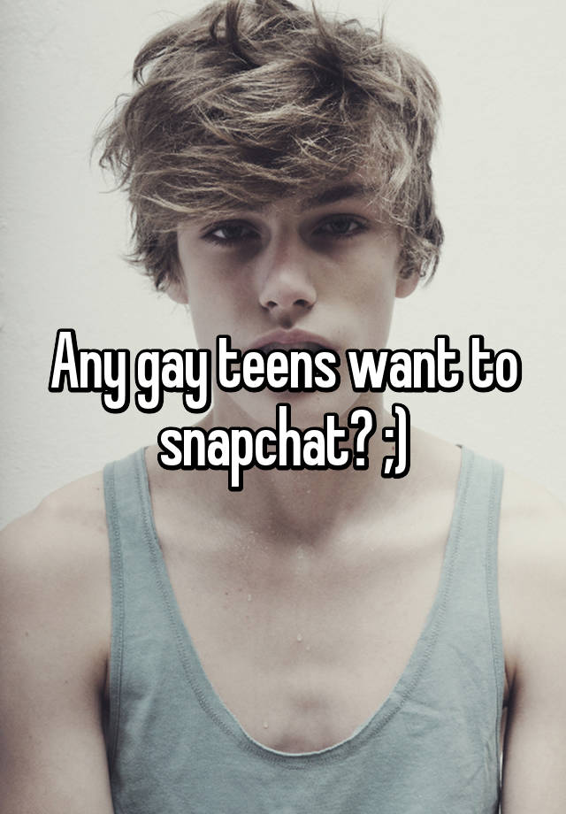 gay snapchat teens
