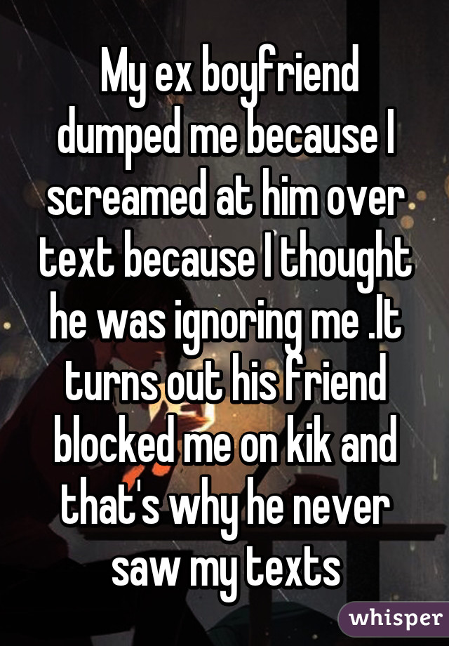 After he ex should me my dumped text i boyfriend What Happens