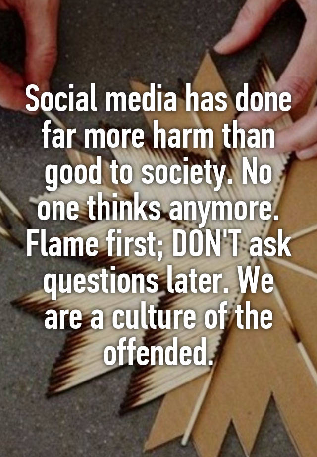 does social media do more harm than good