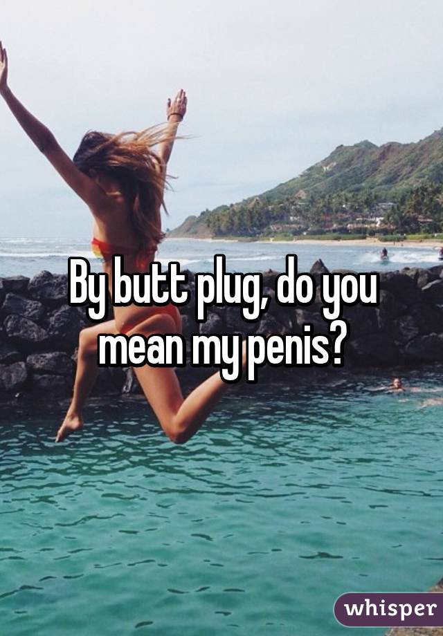 By Butt Plug Do You Mean My Penis