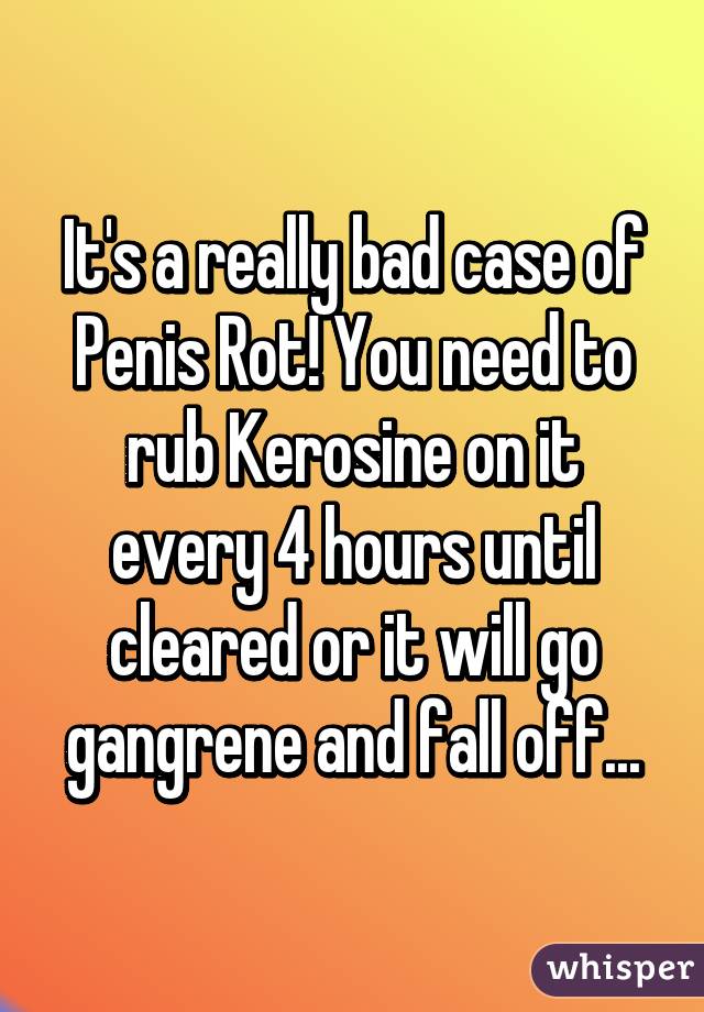 Rot penis The rare