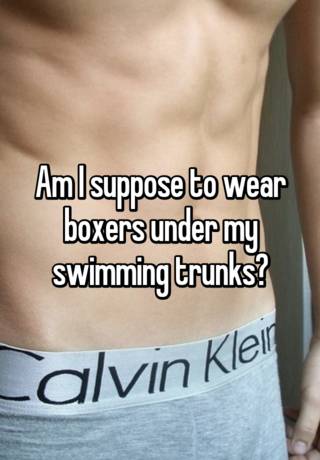 boxers under swim trunks