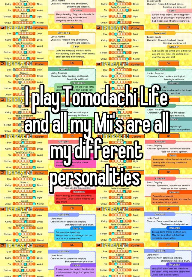 Personality tomodachi life Tomodachi Life