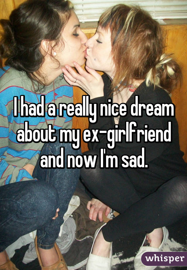 I Had A Really Nice Dream About My Ex Girlfriend And Now I M Sad