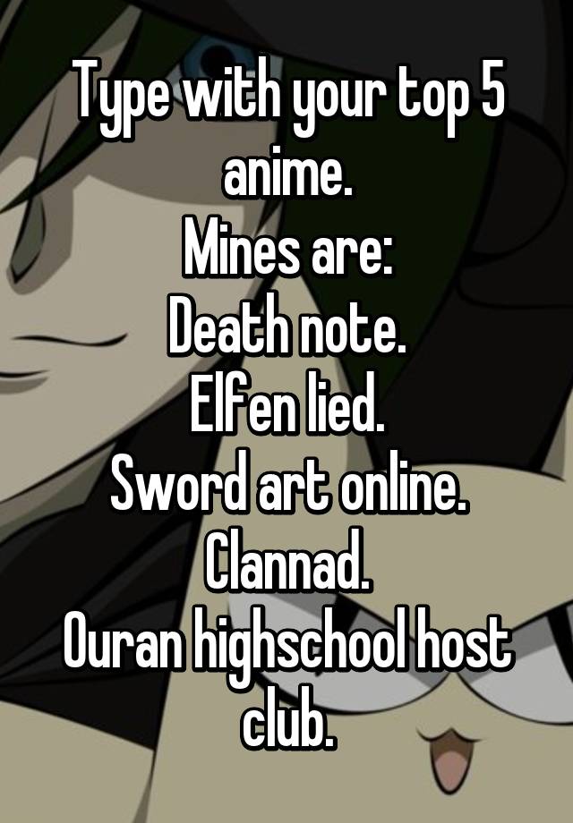 Anime Like Death Note And Elfen Lied