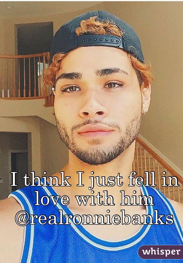 I think I just fell in love with him 
@realronniebanks 
