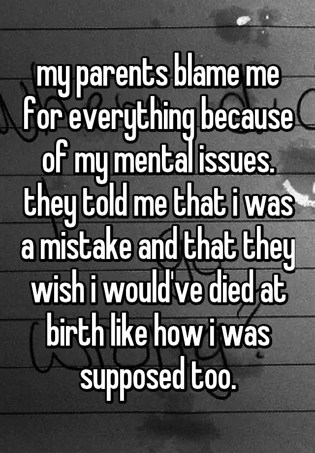 Parents Blaming Child
