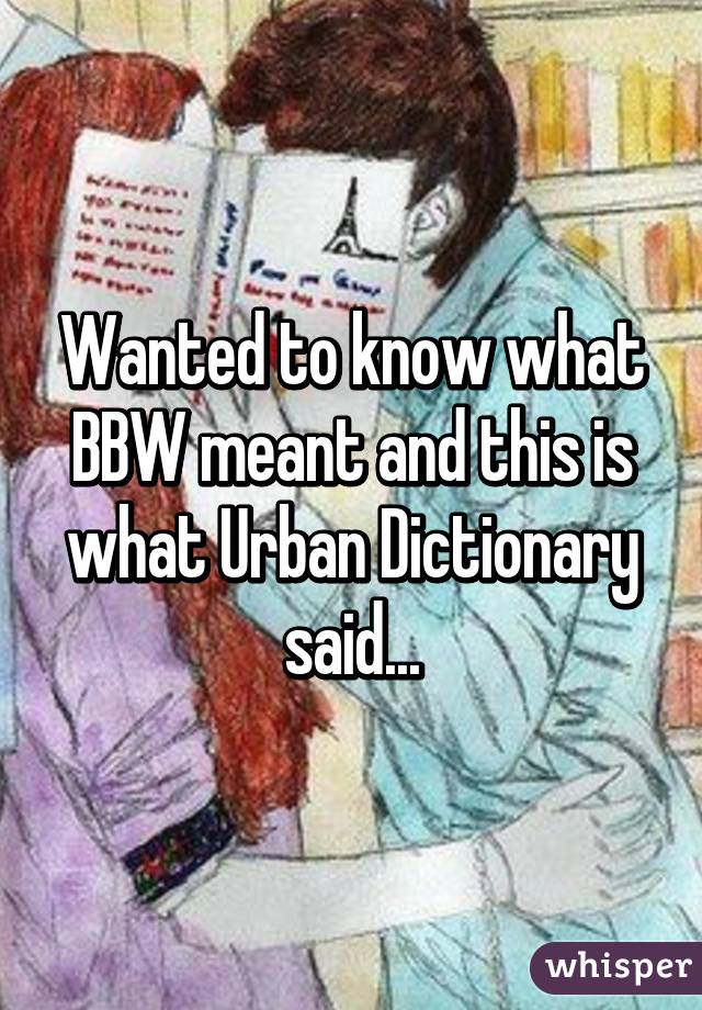 Urban dictionary bbw