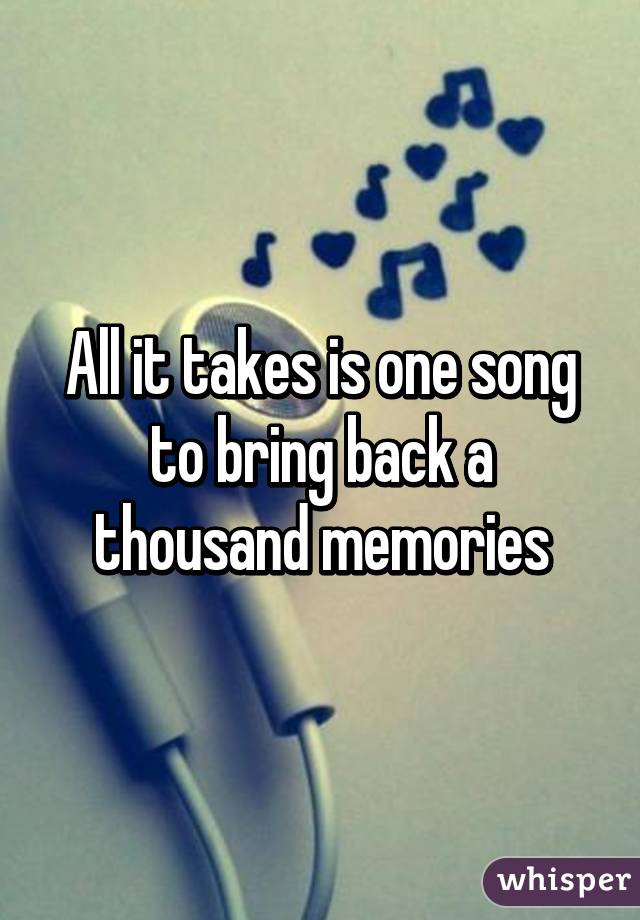 bring back memories song
