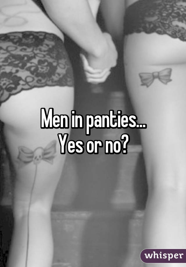 men in panties