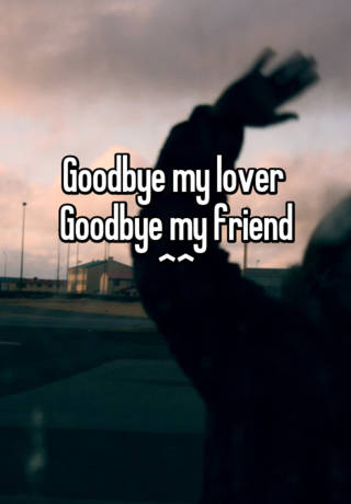My song my lover friend goodbye goodbye Goodbye My