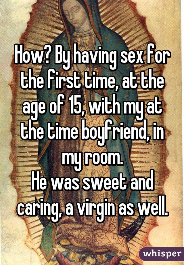 Sex first age time What's the