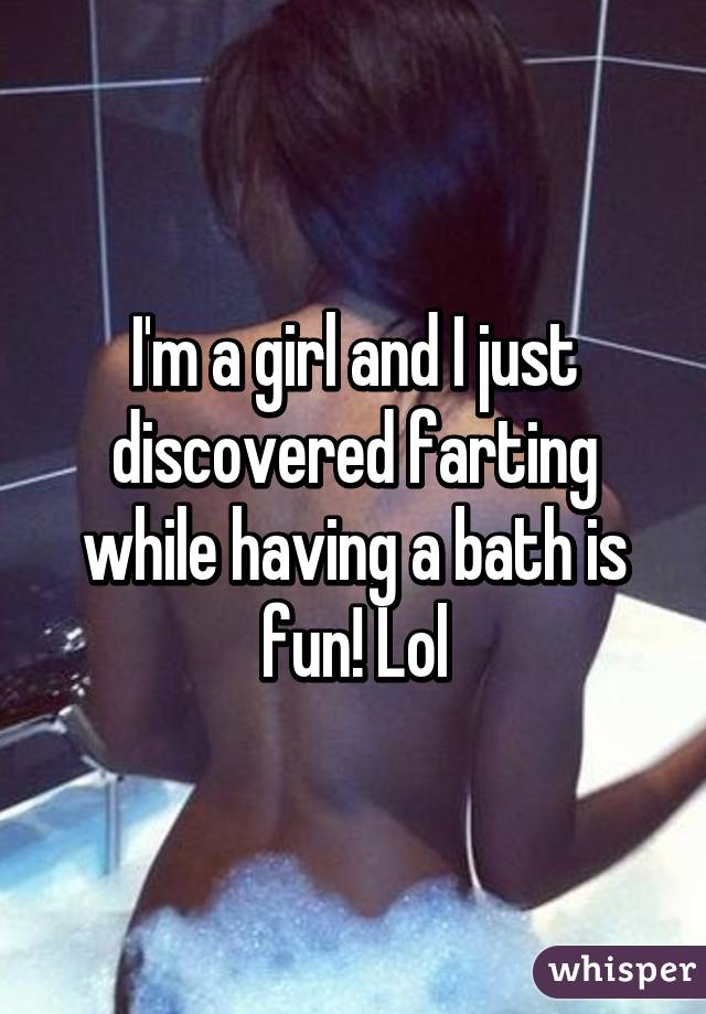 Girl farts in bath