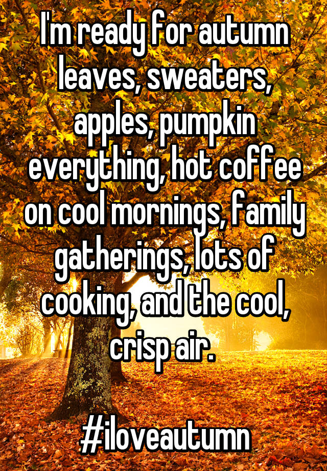 I M Ready For Autumn Leaves Sweaters Apples Pumpkin